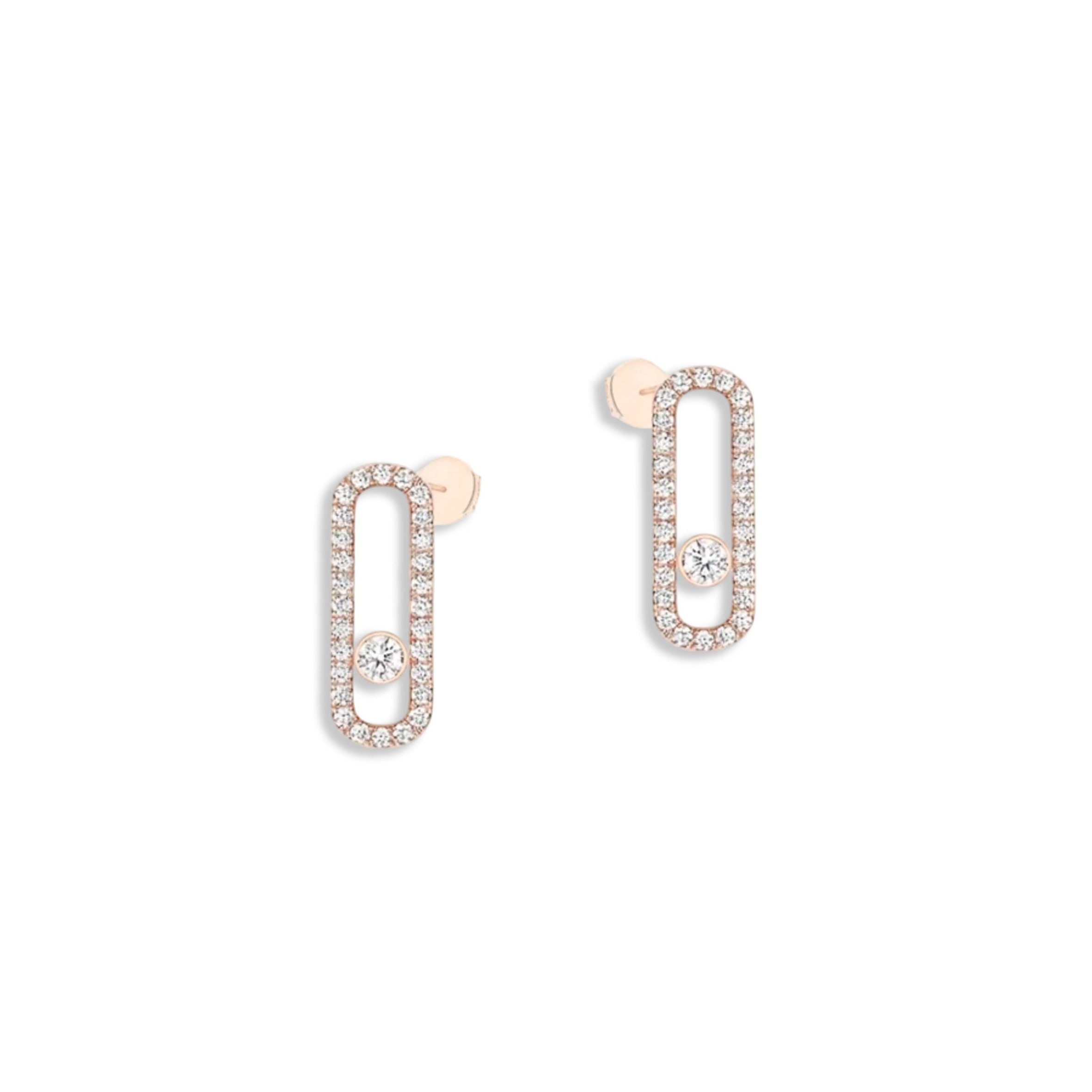 Mes1kaa move uno pavÉ d1am0nd earrings